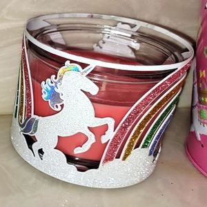 Bath & Bodyworks 'Rainbows & Unicorns 3 wick candle holder (candle not included)